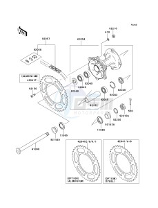 KX 250 N [KX250F](N2) N2 drawing REAR HUB