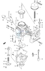 AN250 (E2) Burgman drawing CARBURETOR (MODEL W X Y)