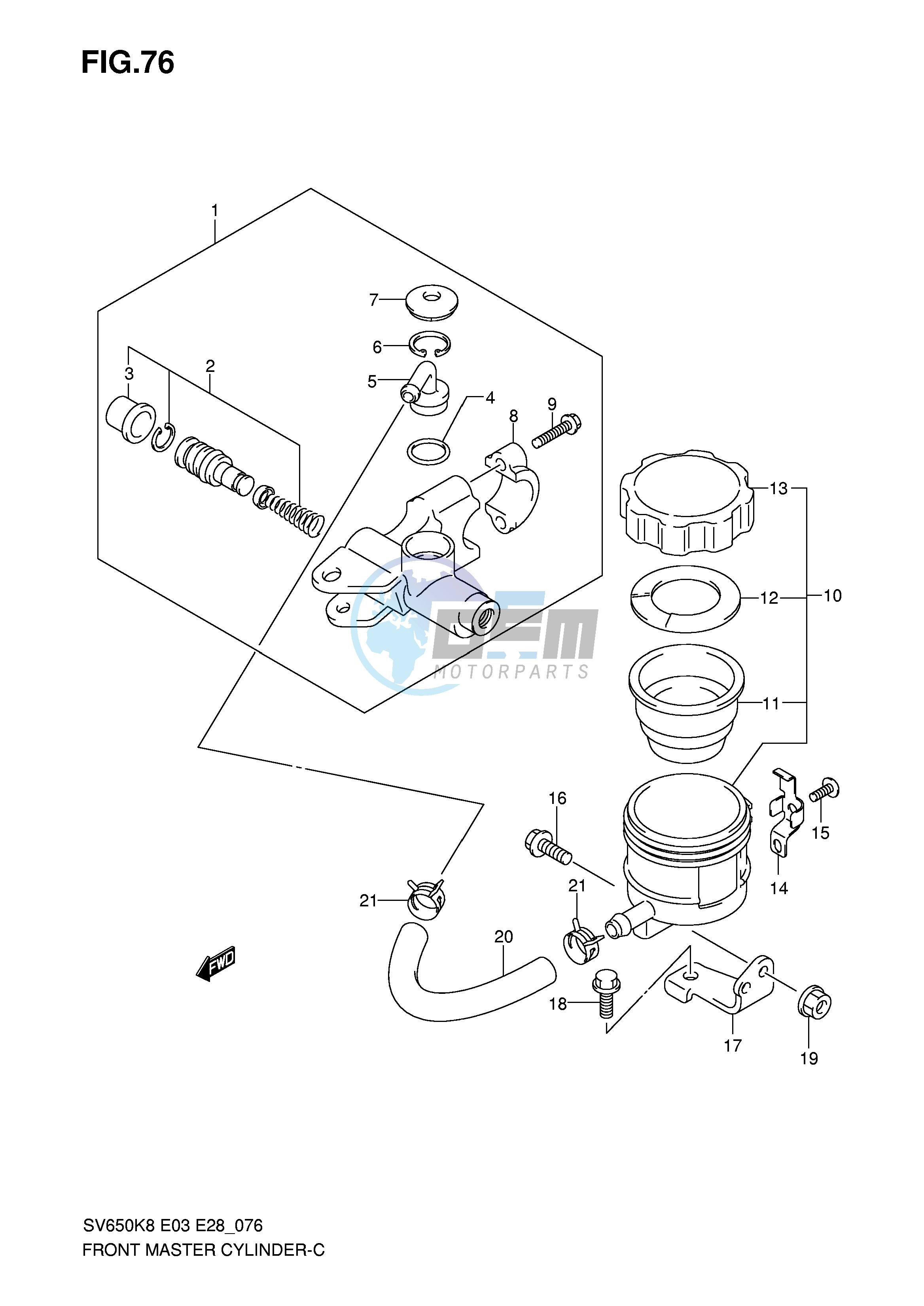 FRONT MASTER CYLINDER (SV650SK8 SK9 SL0)