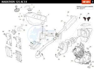 MARATHON-125-AC-SM-E4-FREE-JUMP-AUSTRIA-FREE-JUMP-BLUE drawing TANK - EXHAUST - RADIATOR