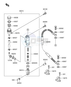 RM100 (E21) drawing REAR MASTER CYLINDER