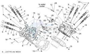 Shiver 750 GT drawing Cylinder head - valves