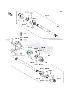 MULE 3010 DIESEL 4x4 KAF950D8F EU drawing Drive Shaft-Propeller