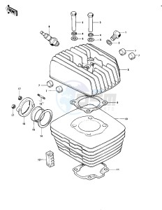 KE 175 B [KE175] (B1-B3) [KE175] drawing CYLINDER HEAD_CYLINDER