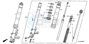 CBR600RR9 Europe Direct - (ED / SPC) drawing FRONT FORK