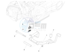 Liberty 125 iGet 4T 3V ie ABS (EMEA) drawing Stand/s