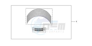 CBR1000RA9 Korea - (KO / ABS HRC) drawing KIT WHEEL STICKER