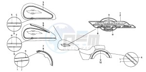 VT1100C2 drawing STRIPE/MARK (VT1100C2)