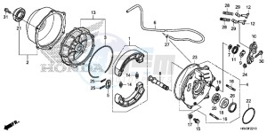 TRX500FM2F TRX500FM U drawing REAR BRAKE PANEL