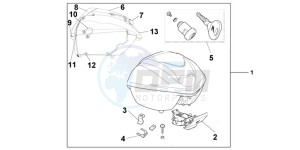 SH300B drawing 35L TOP BOX MOONDUST SILVER MET