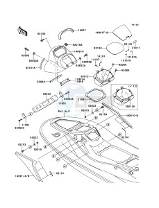 JET_SKI_STX-15F JT1500ADF EU drawing Hull Middle Fittings