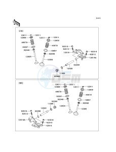 KVF 750 D [BRUTE FORCE 750 4X4I] (D8F-D9F) D8F drawing VALVE-- S- -