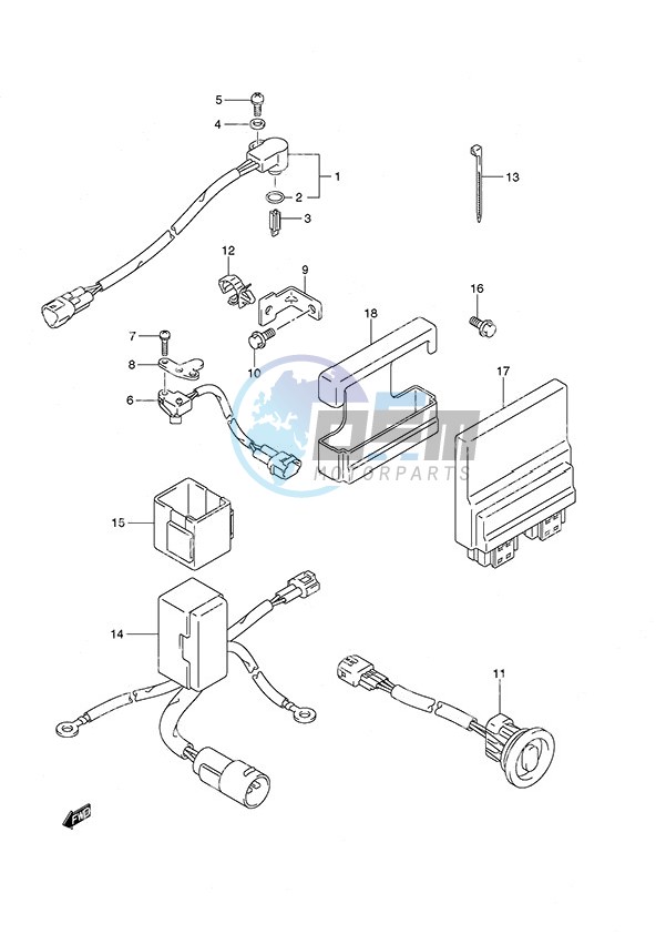 PTT Switch/Engine Control Unit