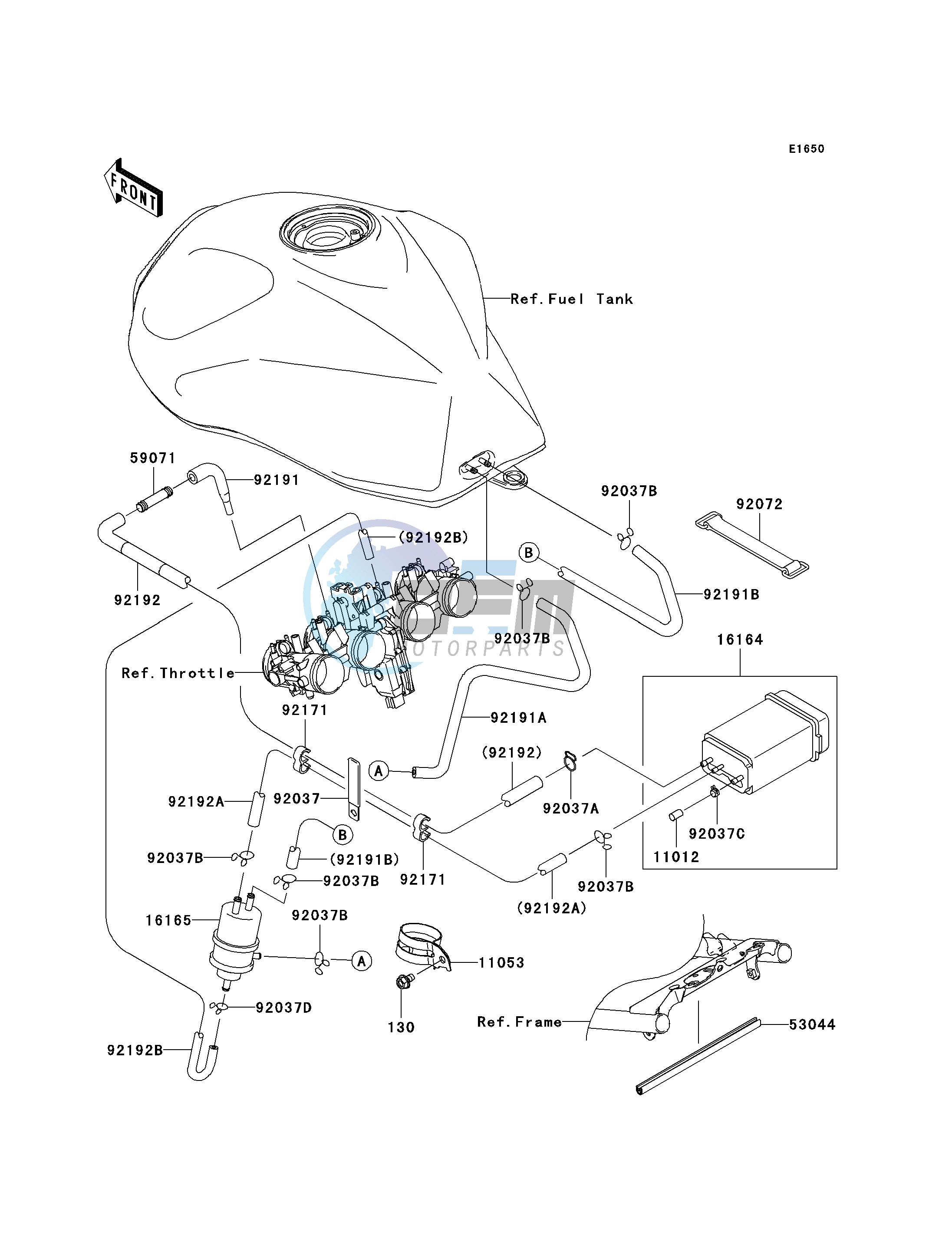 FUEL EVAPORATIVE SYSTEM-- CA- -