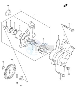 LT-Z400 (E19) drawing WATER PUMP (MODEL K4)