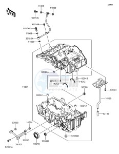 VERSYS-X 300 ABS KLE300CHF XX (EU ME A(FRICA) drawing Crankcase