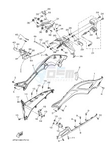 XP500 TMAX T-MAX 530 (2PWL) drawing SIDE COVER 2