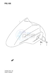 AN400 BURGMAN EU-UK drawing FRONT FENDER