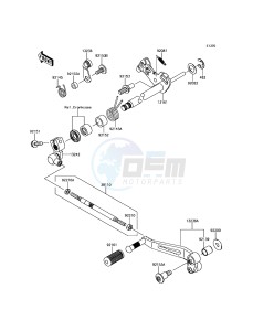 Z800_ABS ZR800BEF FR GB XX (EU ME A(FRICA) drawing Gear Change Mechanism