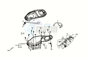 FIDDLE III 125 drawing BUDDYSEAT - REAR LUGGAGE FRAME