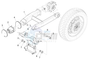 California 1400 Touring ABS USA-CND 1380 drawing Swing arm