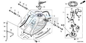 CRF250LF CRF250L E drawing FUEL TANK