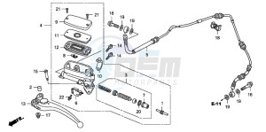 CB1300S CB1300SUPERBOLD'OR drawing CLUTCH MASTER CYLINDER