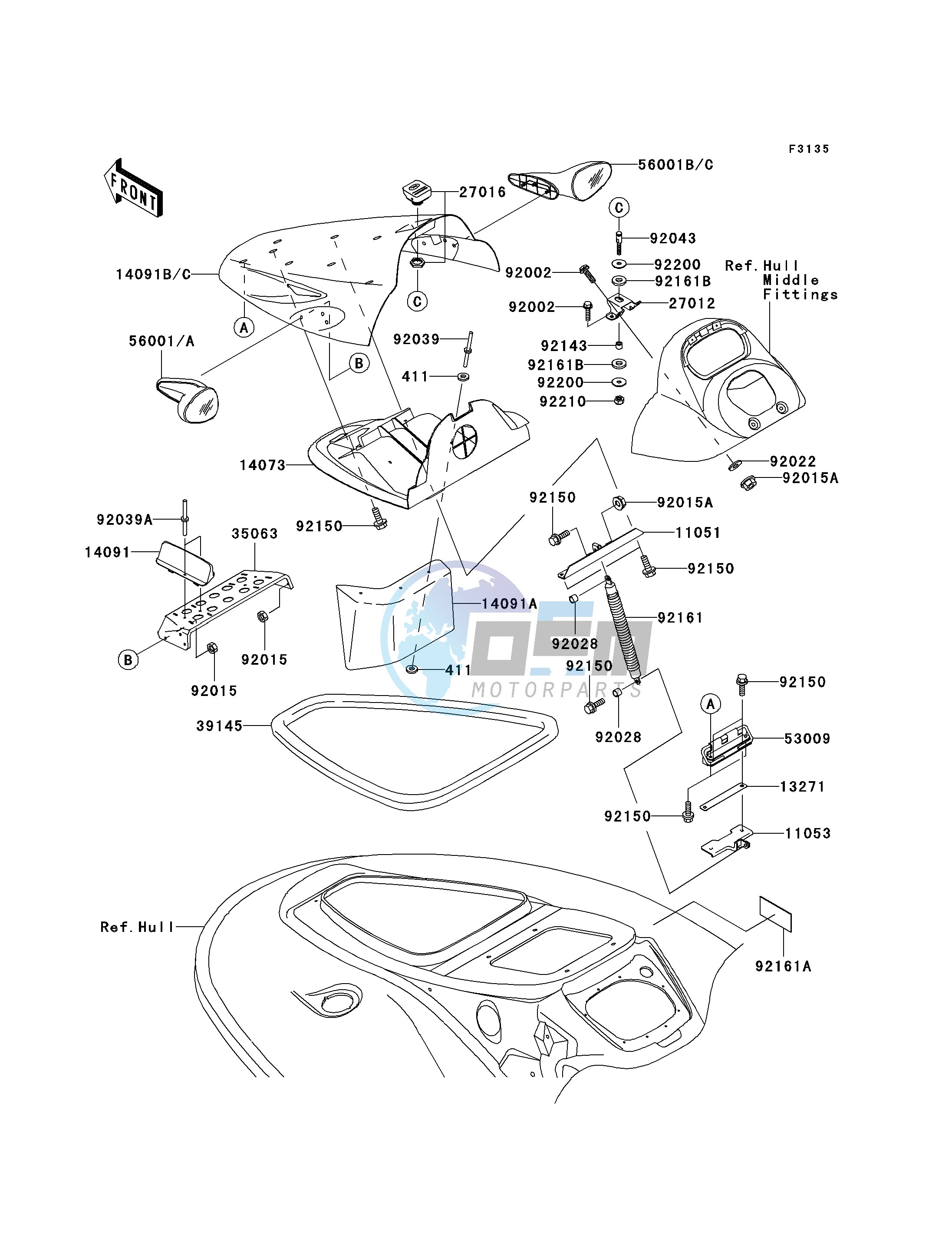 HULL FRONT FITTINGS