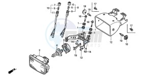 TRX300EX SPORTRAX drawing HEADLIGHT (TRX300EX'01-'06)