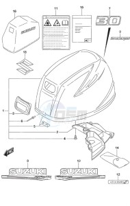 DF 30A drawing Engine Cover