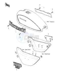 KZ 250 D [KZ250] (D1) [KZ250] drawing LABELS -- 80 D1- -