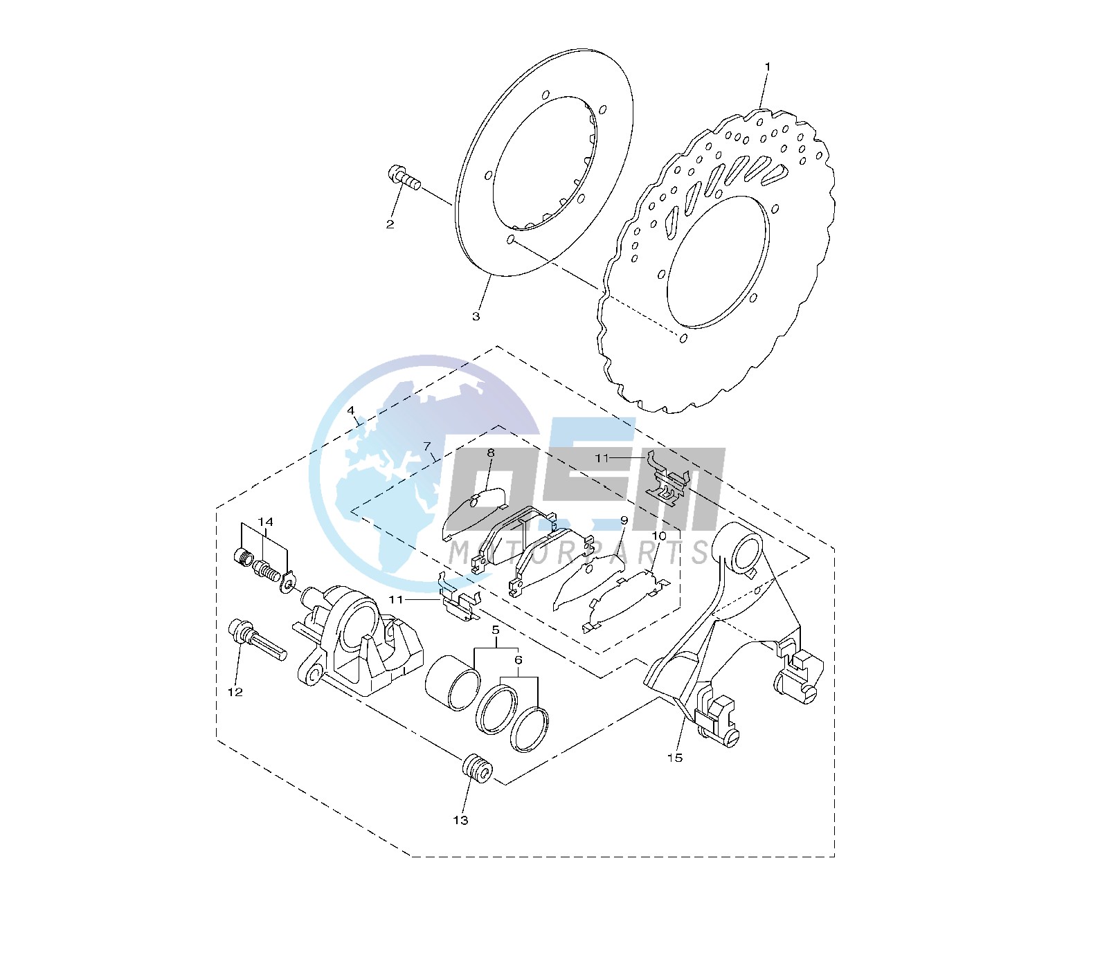 REAR BRAKE CALIPER