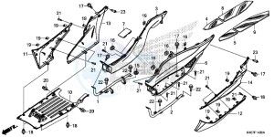 NSS125ADF Forza 125 - NSS125AD UK - (E) drawing FLOOR STEP/ UNDER COVER