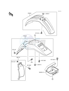 KDX 200 H [KDX200] (H2-H5) [KDX200] drawing FENDERS