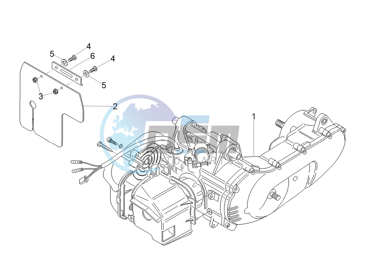 Engine-Completing part-Lever