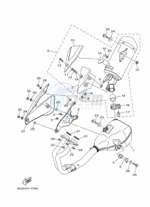 YZF320-A YZF-R3 (B7P3) drawing EXHAUST