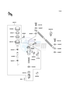 KLE500 KLE500-B1P GB XX (EU ME A(FRICA) drawing Rear Master Cylinder