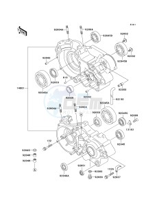 KX 500 E (E15-E16) drawing CRANKCASE