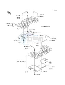 KVF 300 A [PRAIRIE 300 4X4] (A1-A4) [PRAIRIE 300 4X4] drawing OPTIONAL PARTS-- CARRIER GUARD- -