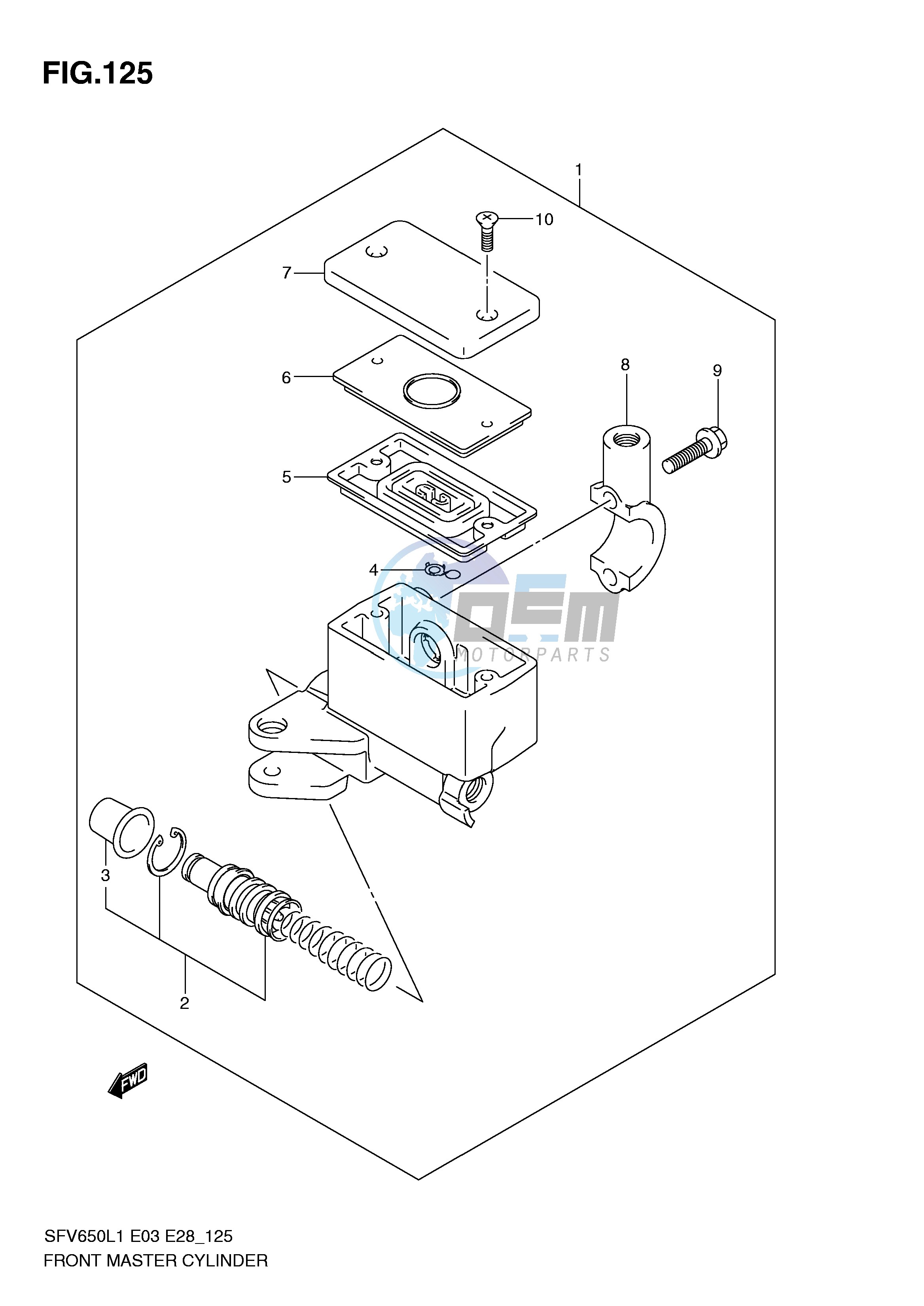 FRONT MASTER CYLINDER (SFV650AL1 E28)