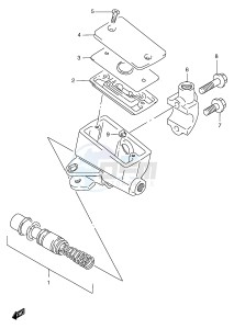 GSF1200 (E2) Bandit drawing FRONT MASTER CYLINDER (GSF1200T V W X Y ST SV SW SX SY)