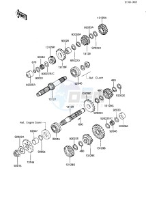 KZ 750 R [GPZ] (R1) [GPZ] drawing TRANSMISSION