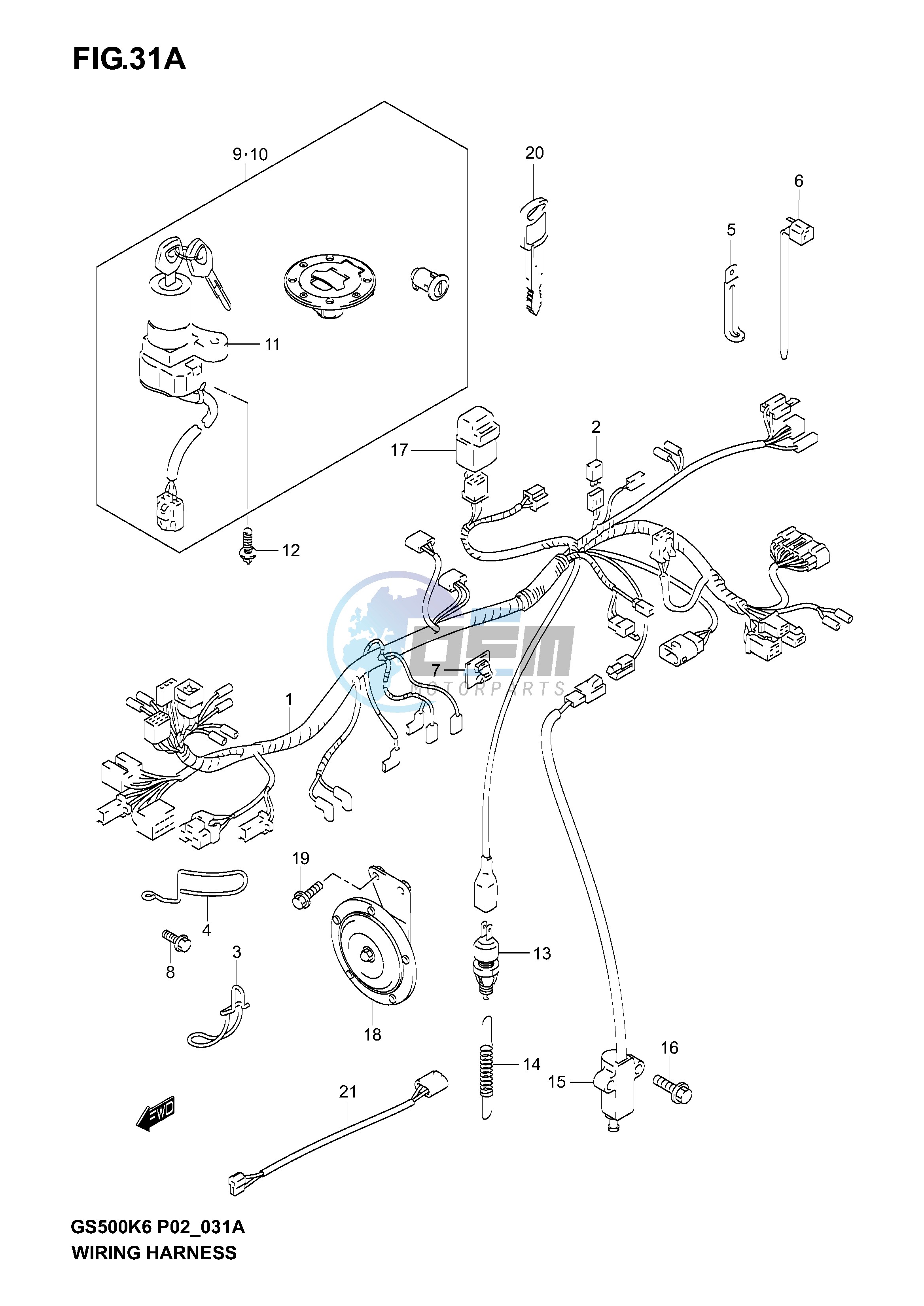 WIRING HARNESS (GS500K4 K5 K6 UK4 K5 K6)