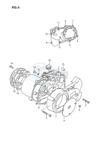 JR50 (P3) drawing CRANKCASE COVER