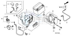 CBF1000SA France - (F / ABS CMF) drawing BATTERY