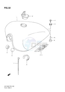 GZ125 Marauder drawing FUEL TANK K8