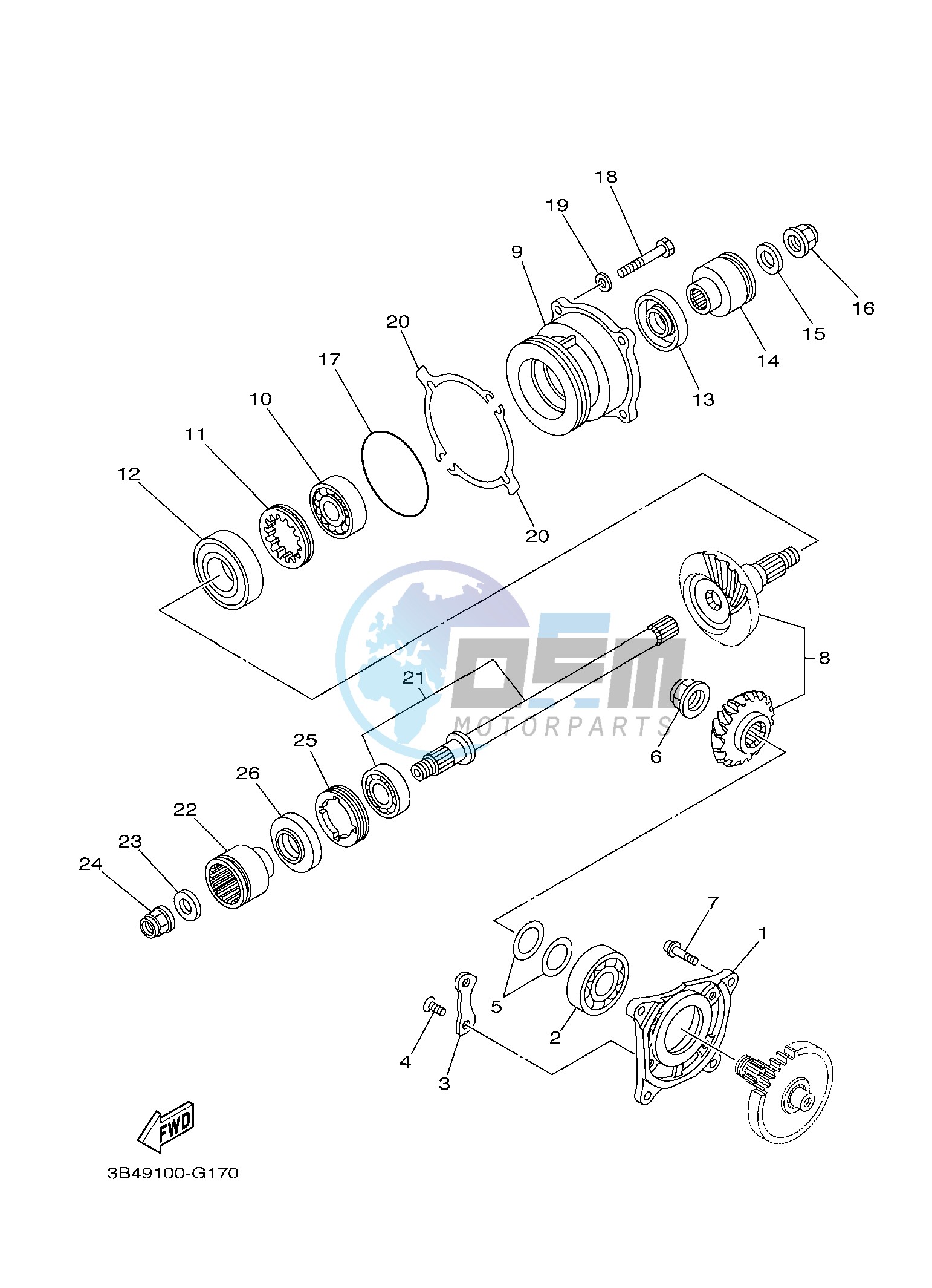 MIDDLE DRIVE GEAR