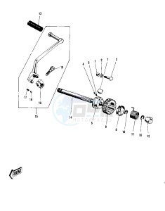 F4 [SIDEWINDER] 250 [SIDEWINDER] drawing KICKSTARTER MECHANISM