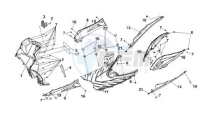 JET SPORT X R 50 drawing COWLING L / R / FOOTREST