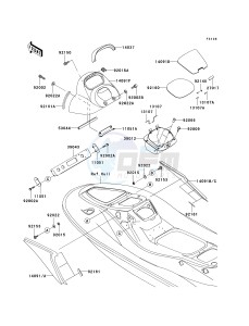 JT 1500 A [STX-15F] (A1-A2) [STX-15F] drawing HULL MIDDLE FITTINGS